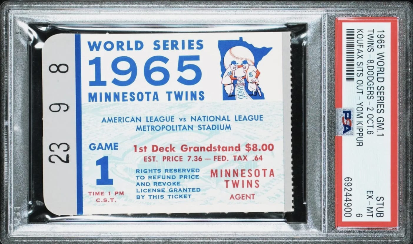 Remembering the day Sandy Koufax made history via the memorabilia