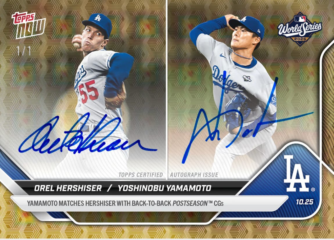 Yoshinobu Yamamoto matches Dodgers history, earns Topps NOW card