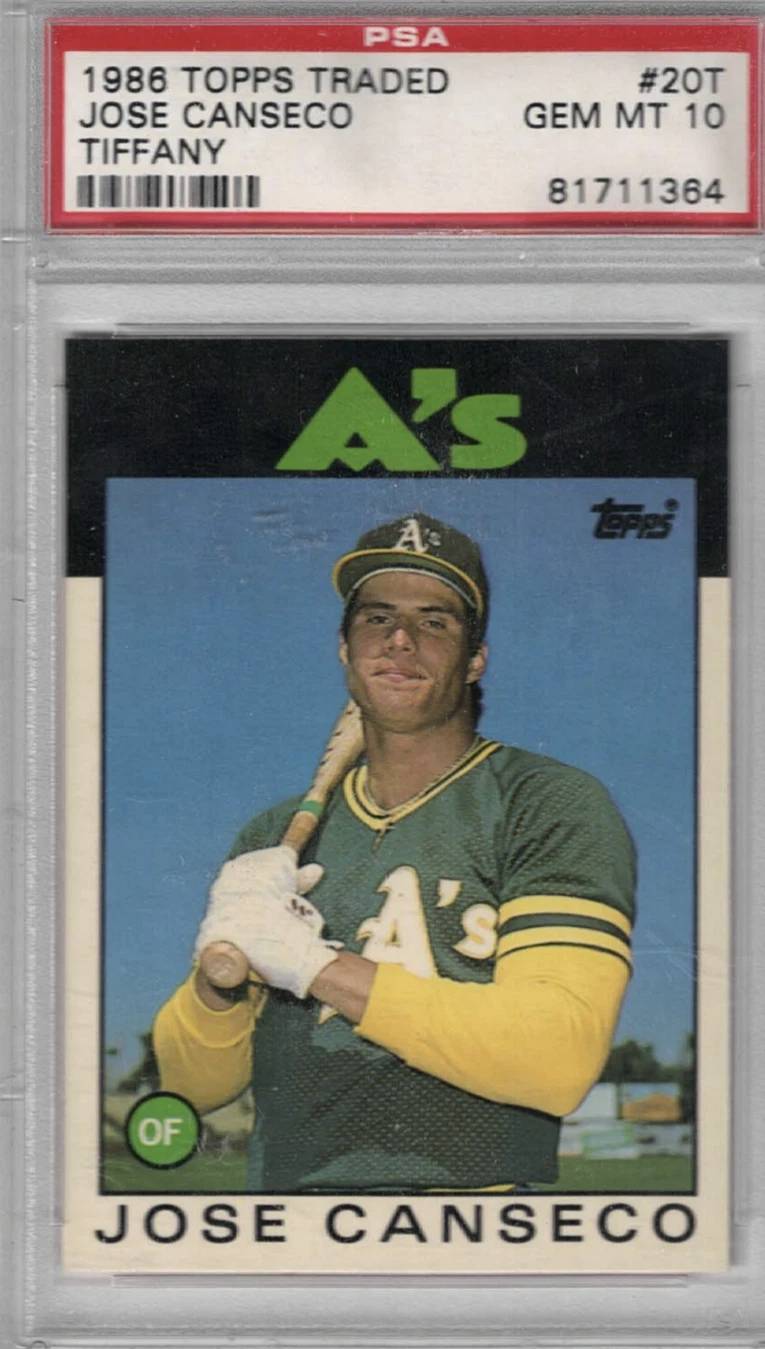 4 amazing baseball cards of Jose Canseco
