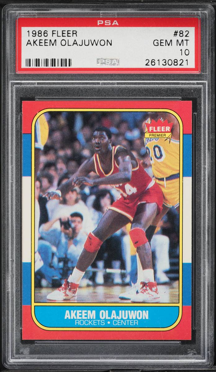 4 of the most collectible Hakeem Olajuwon cards