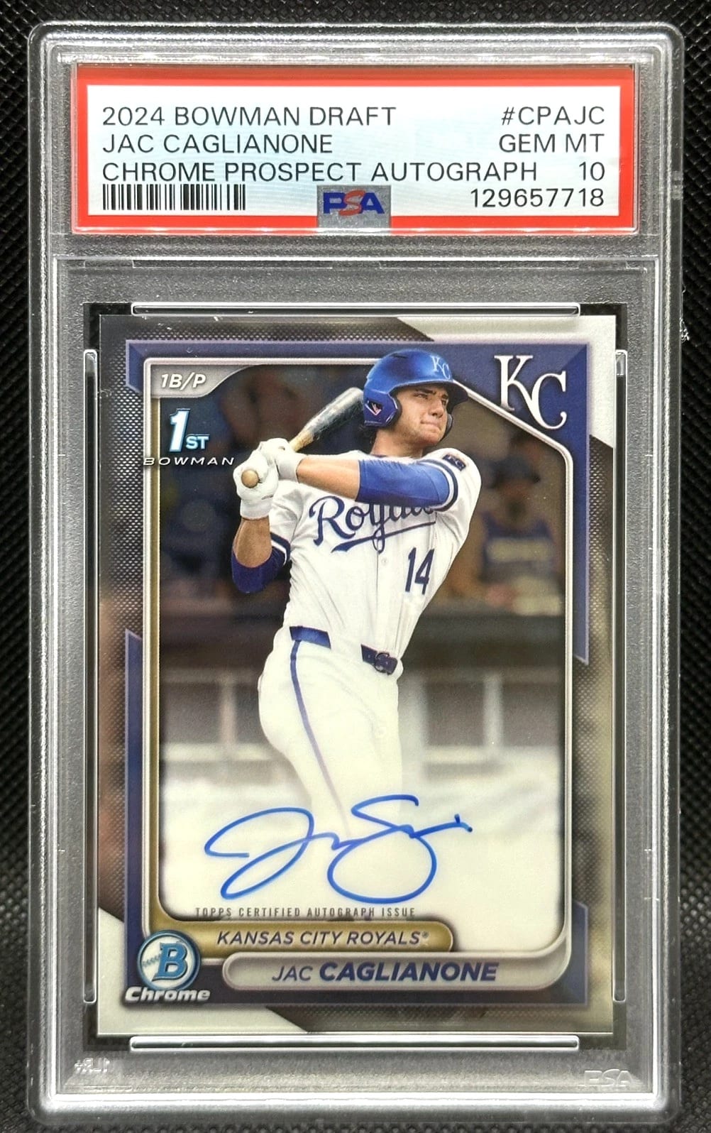 Jac Caglianone 2024 Bowman Draft 1st Bowman Autograph PSA 10 Jac Caglianone 2024 Bowman Draft 1st Bowman Autograph PSA 10