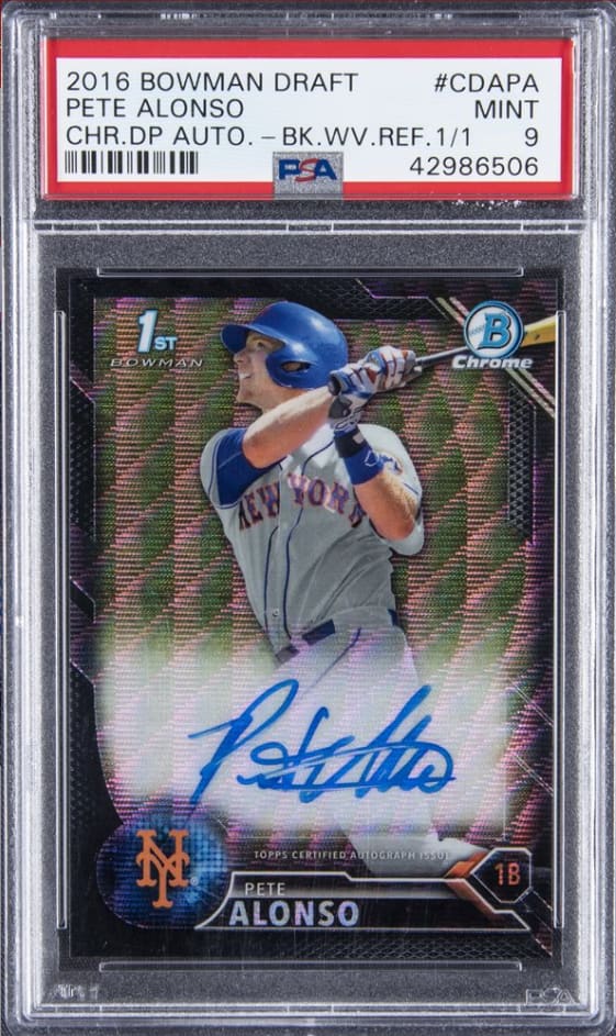 Grail cards of Pete Alonso that should increase after signing