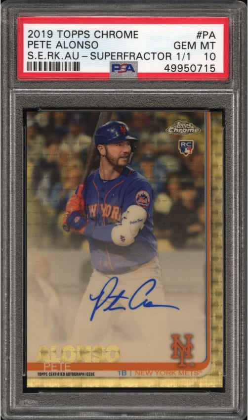 Grail cards of Pete Alonso that should increase after signing