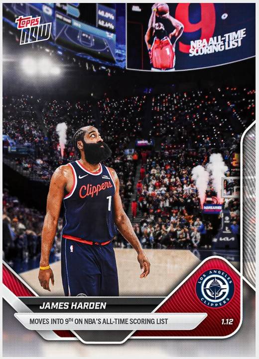 Topps NOW Creates James Harden Total Points Card-Available for One Day
