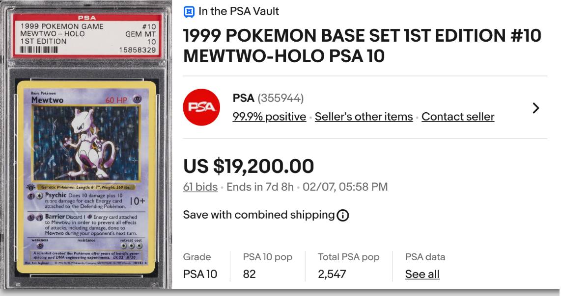 does best buy sell one piece tcg Mewtwo 14 Black Star Promo Rare Pokemon Card Near Mint main image 1