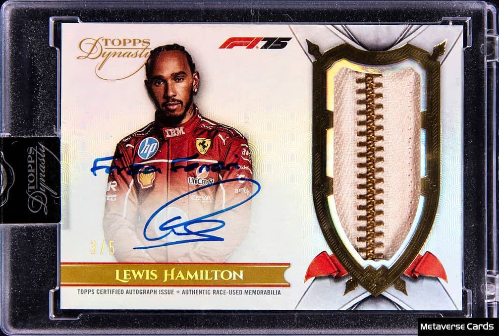 Lewis Hamilton Relic Surpasses Previous Record for Non-Rookie F1 Card