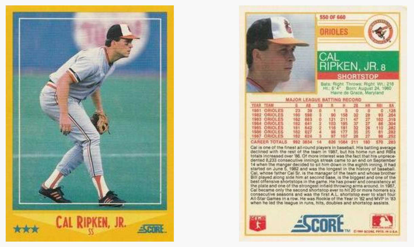 スポーツ選手 1988 BASEBALL CARD No.22 1988 Score - B.J. Surhoff #22 | eBay