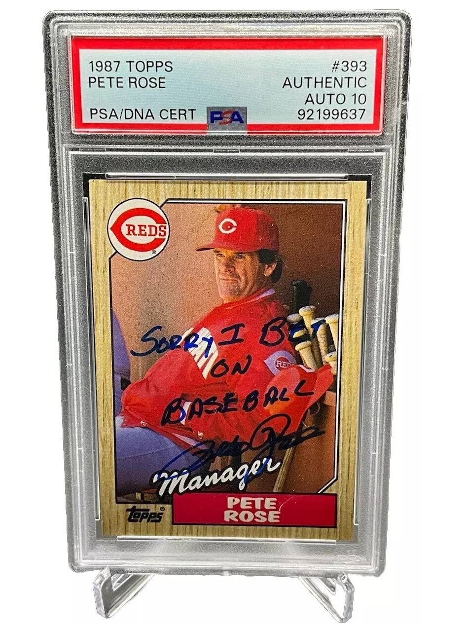 rare pete rose cards 1987 Topps Pete Rose Cincinnati Reds #393 Baseball Card main image 0