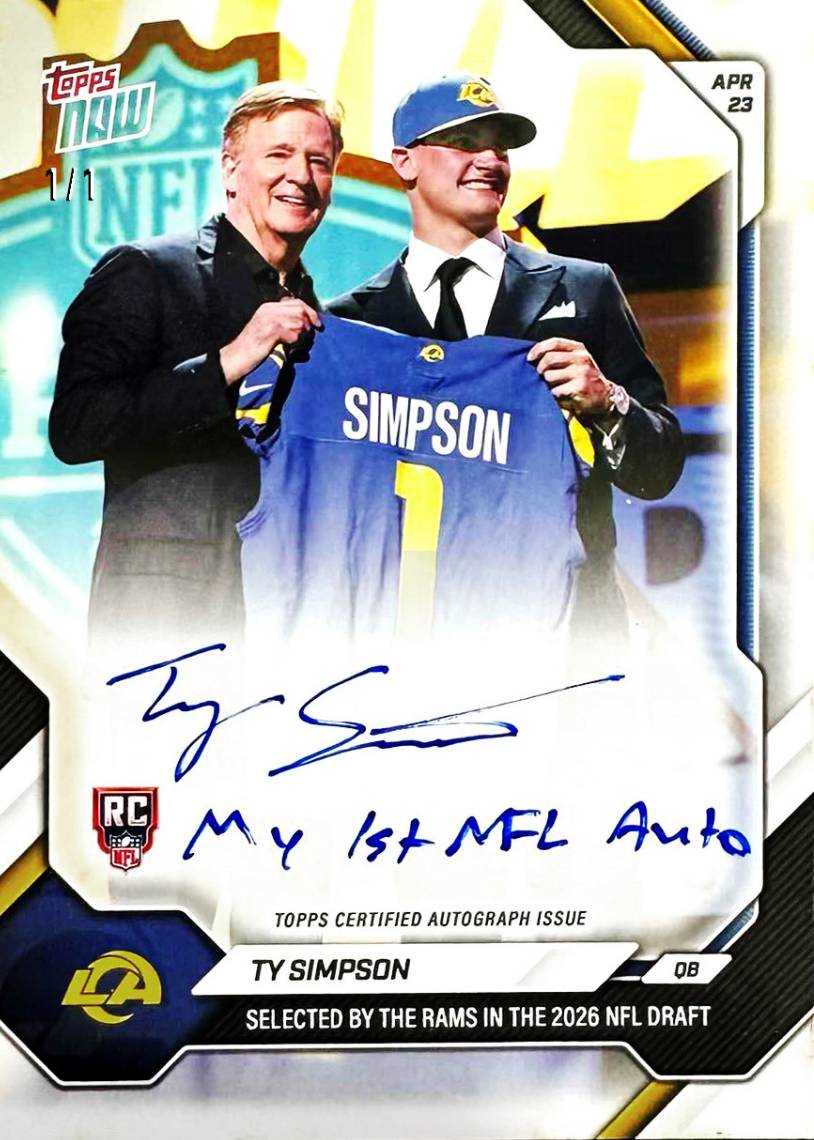 NFL Draft Rookies Create Unique Autographed Collectible Cards For the NFL  Hobby