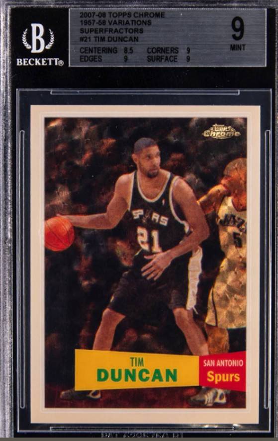 TIM DUNCAN 激レアカード！ Collector Flips Hall-of-Fame Superfractor for 300% Profit After