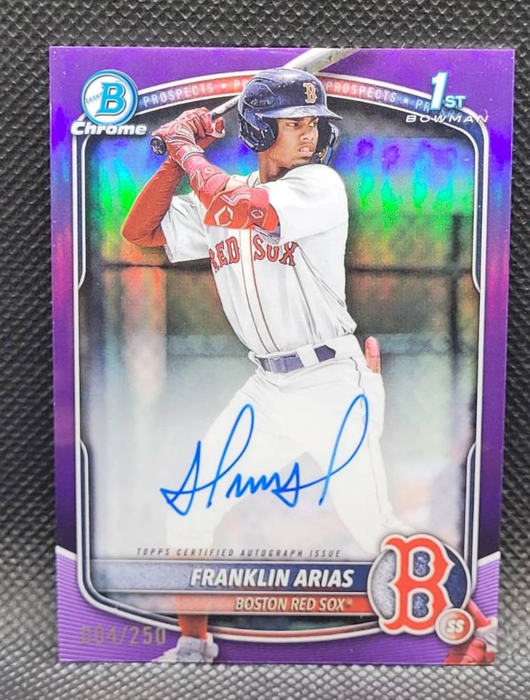Franklin Arias 2025 Bowman #CPA-FA Chrome Prospect Auto - Green 