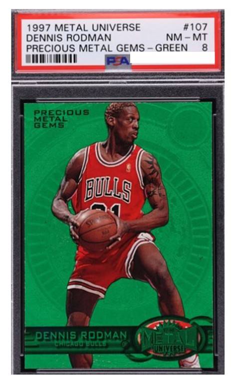 その他 precious l gems dennis rodman /50 Dennis Rodman Card Market Surging With $348K PMG Emerald Sale