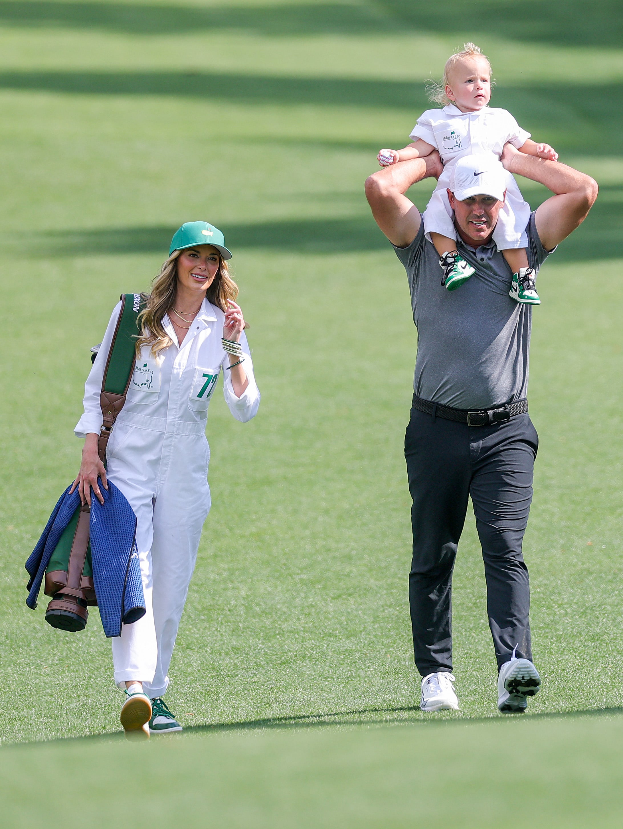 Brooks Koepka, Jena Sims and their son, Crew