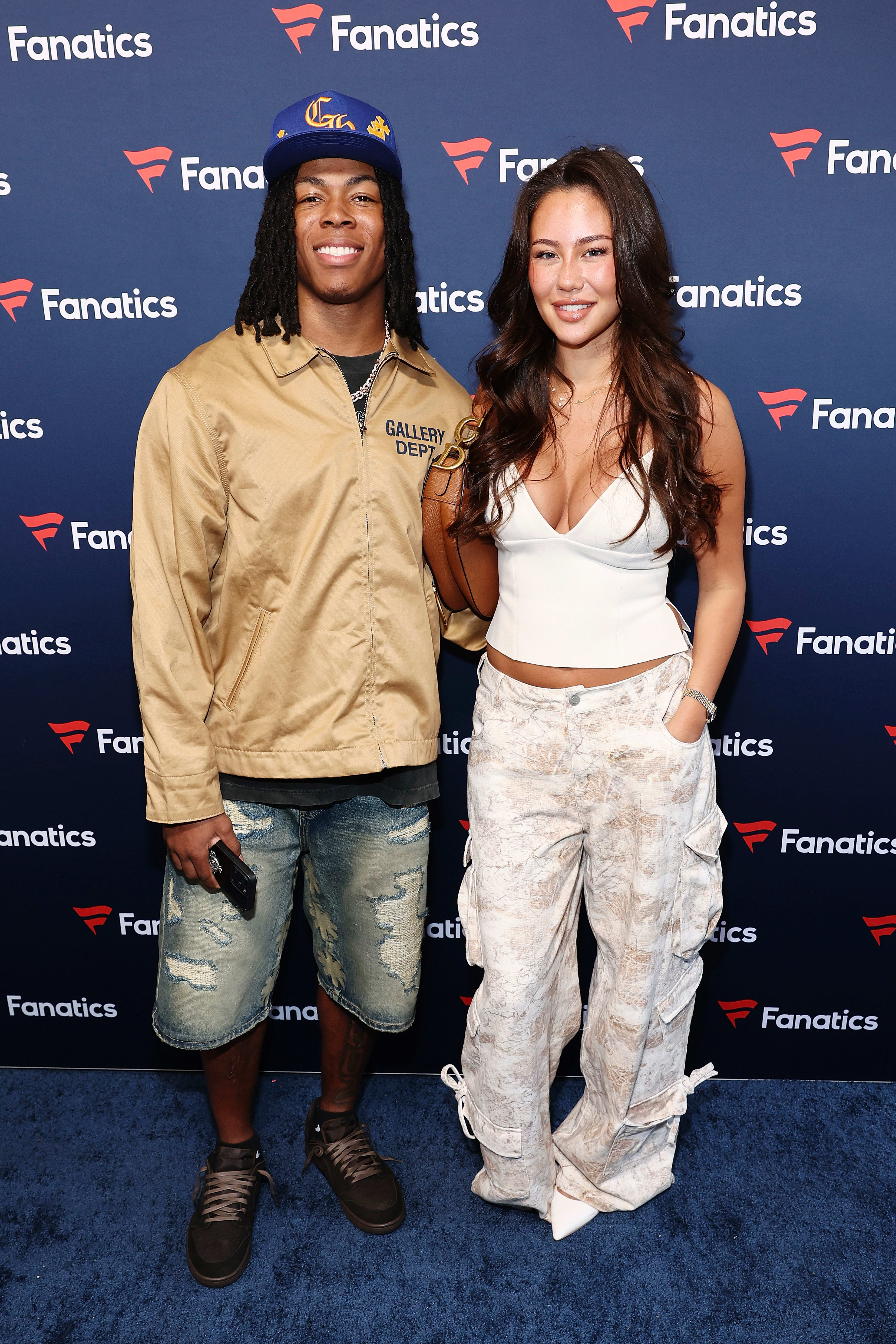 Jahmyr Gibbs and Nicole Anderson