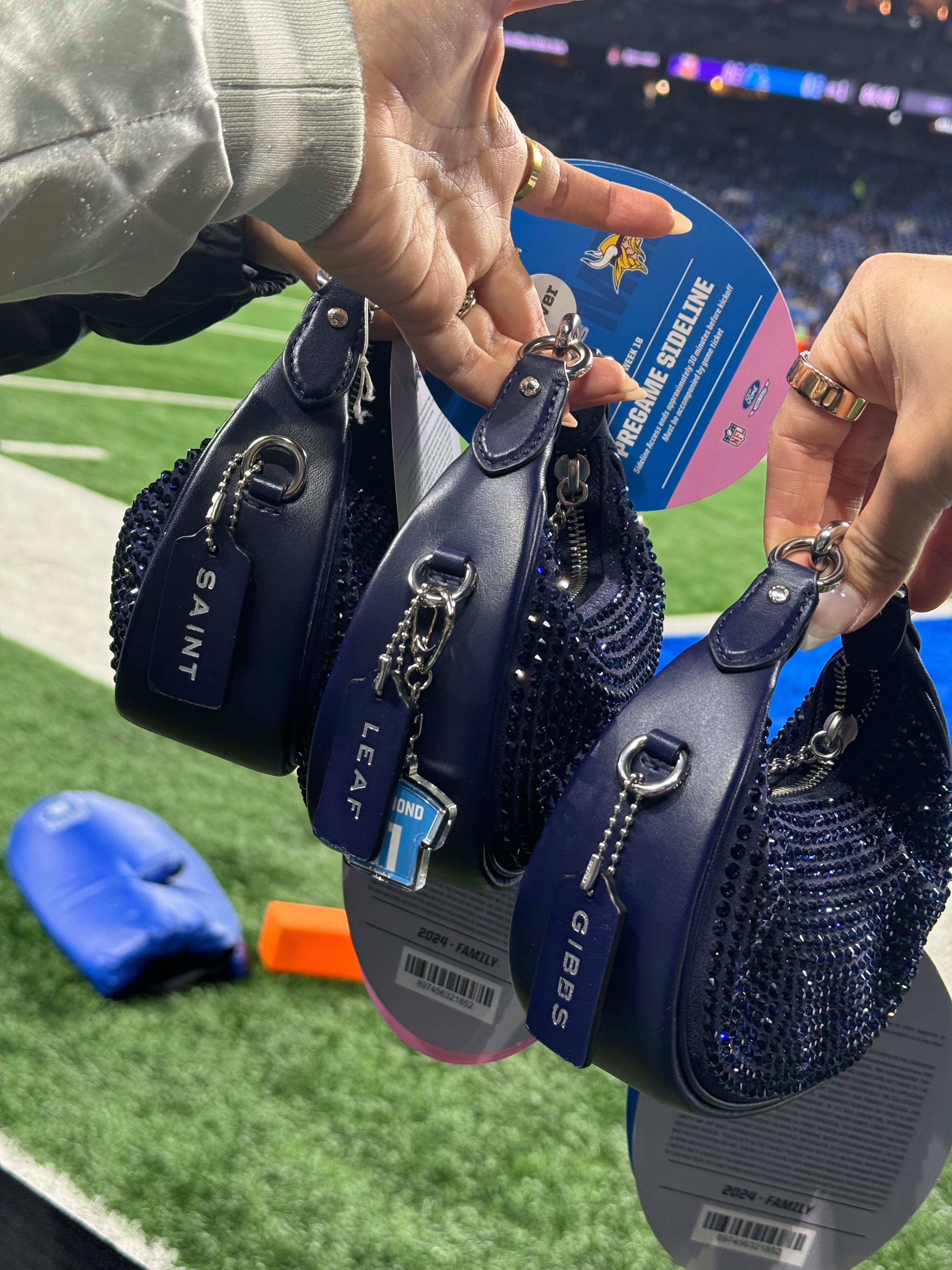 Designer bags for game day