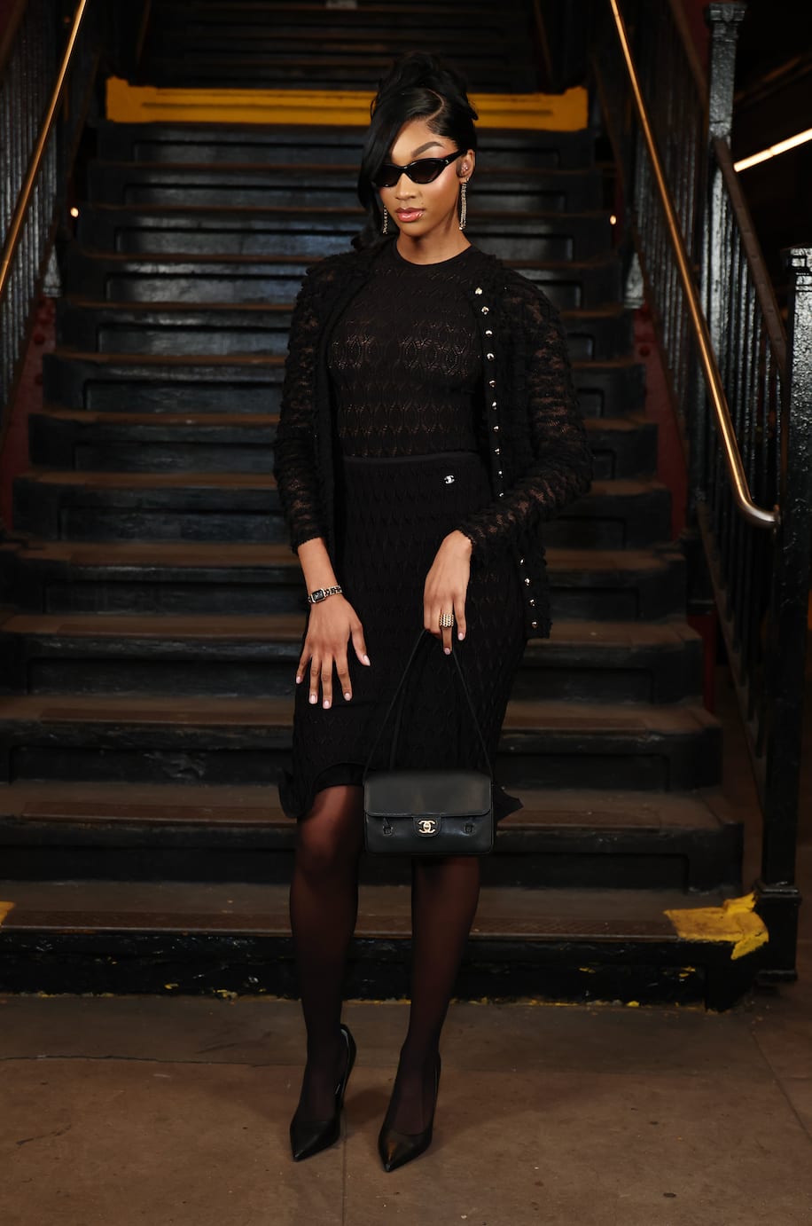 Angel Reese attends the CHANEL Métiers d’Art Show 2026 on December 02, 2025 in New York City.