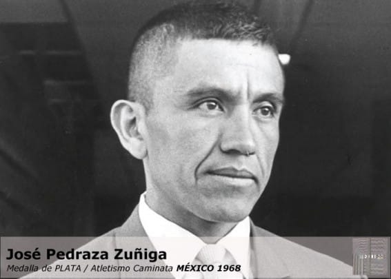 Pedraza fue un marchista y militar mexicano que ganó medalla de plata en los 20 km marcha en los Juegos Olímpicos de México 1