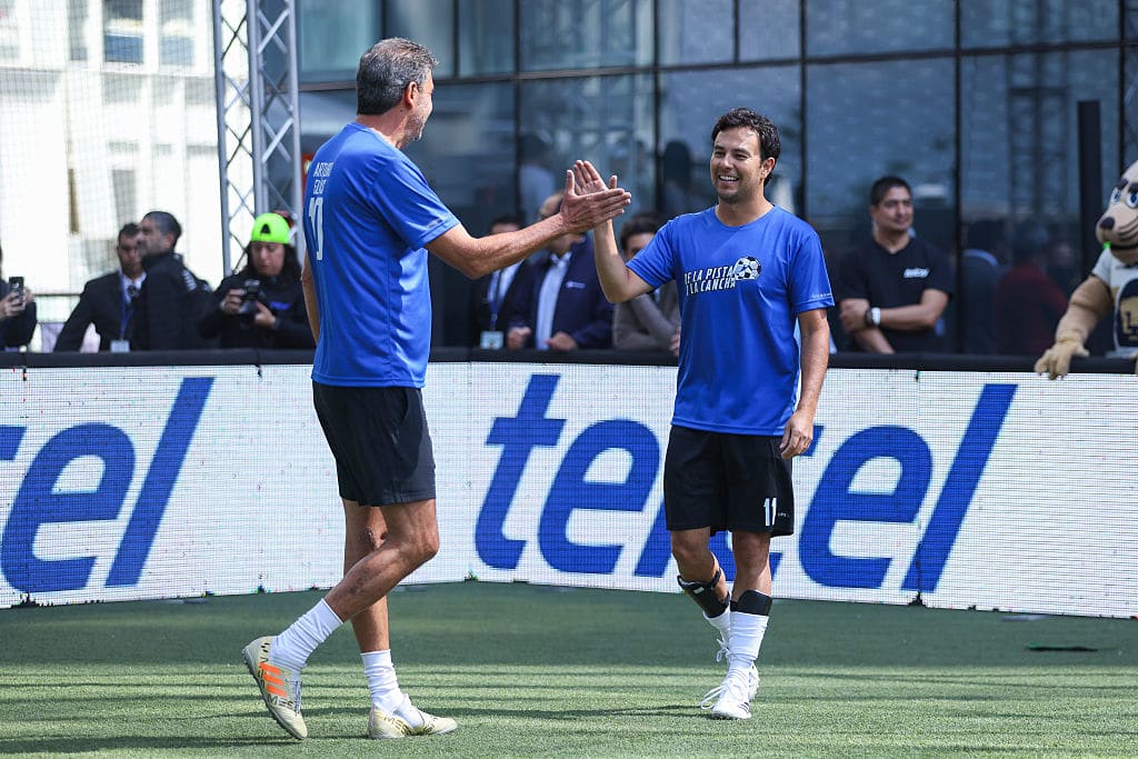 Checo Pérez y su 'cómplice', Arturo Elías Ayub.