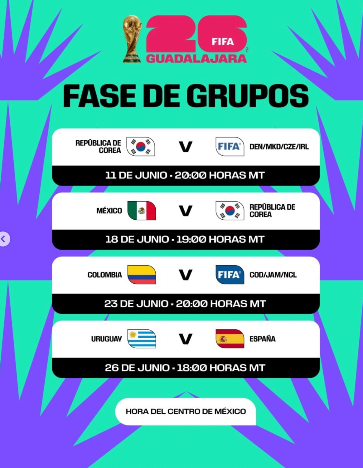 Guadalajara ya muestra en sus redes sociales, los partidos que recibirá.