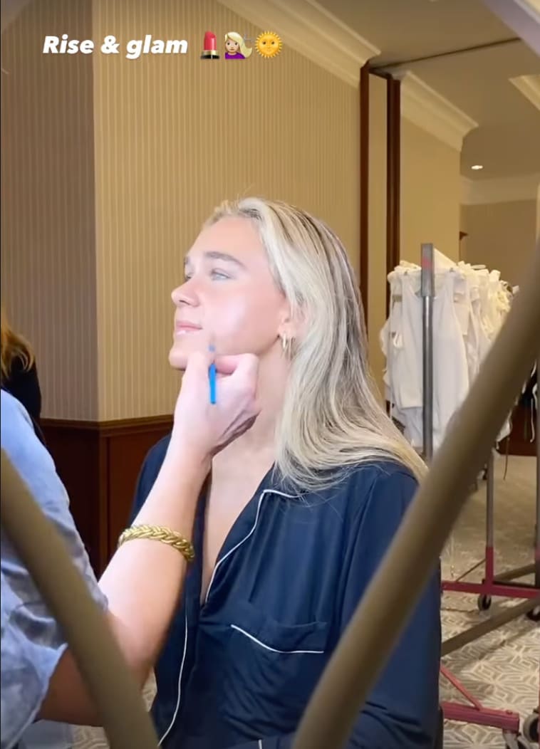 Ali Truwit on her SI Swimsuit debut photo shoot day in Boca Raton, Fla.