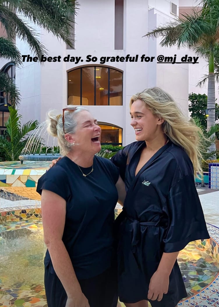 Ali Truwit and MJ Day on Truwit’s SI Swimsuit debut photo shoot in Boca Raton, Fla.