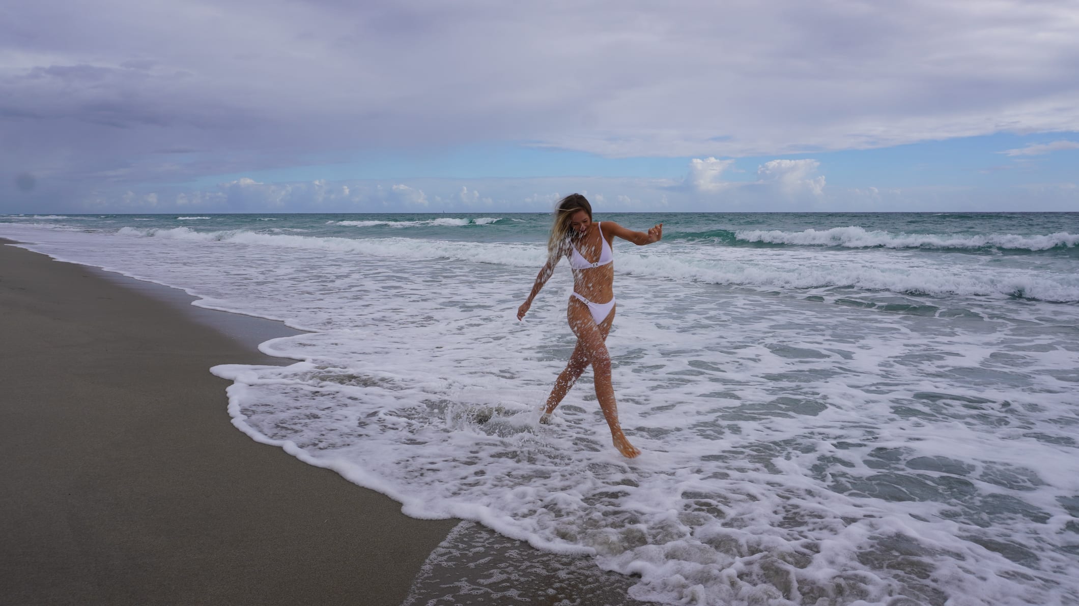 Nelly Korda photographed by Ben Horton in Boca Raton, Fla. Swimsuit by Vitamin A Swim.