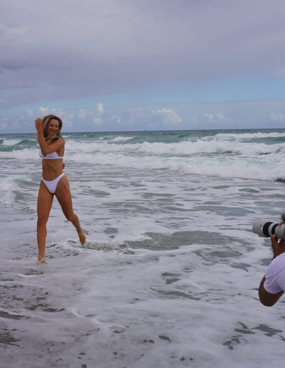 Nelly Korda photographed by Ben Horton in Boca Raton, Fla. Swimsuit by Vitamin A Swim.