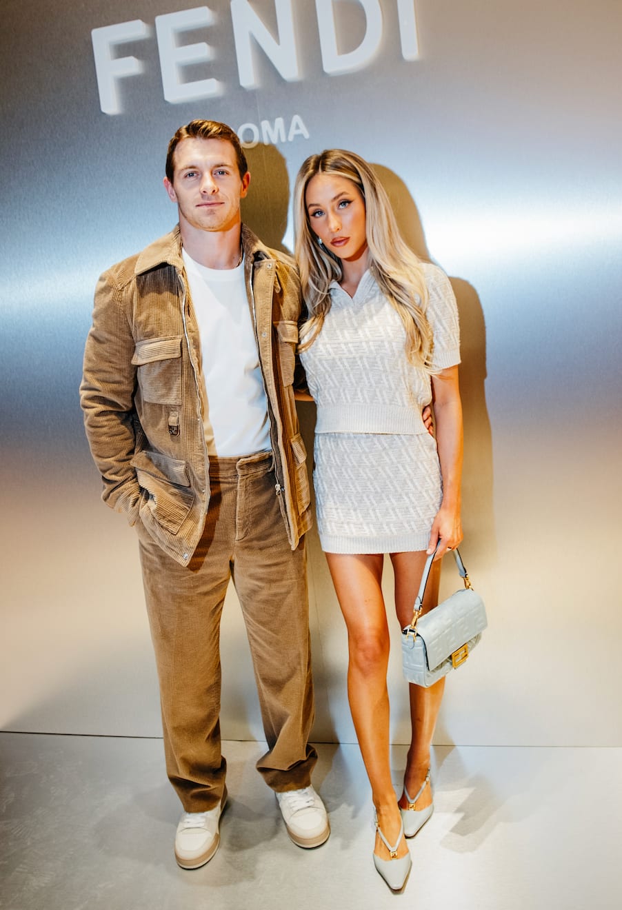 Braxton Berrios, Alix Earle at the Fendi Design District Boutique opening