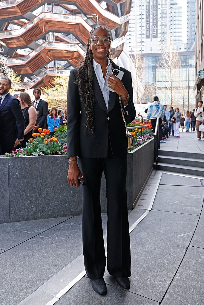 Dominique Malonga at the WNBA Draft 2025