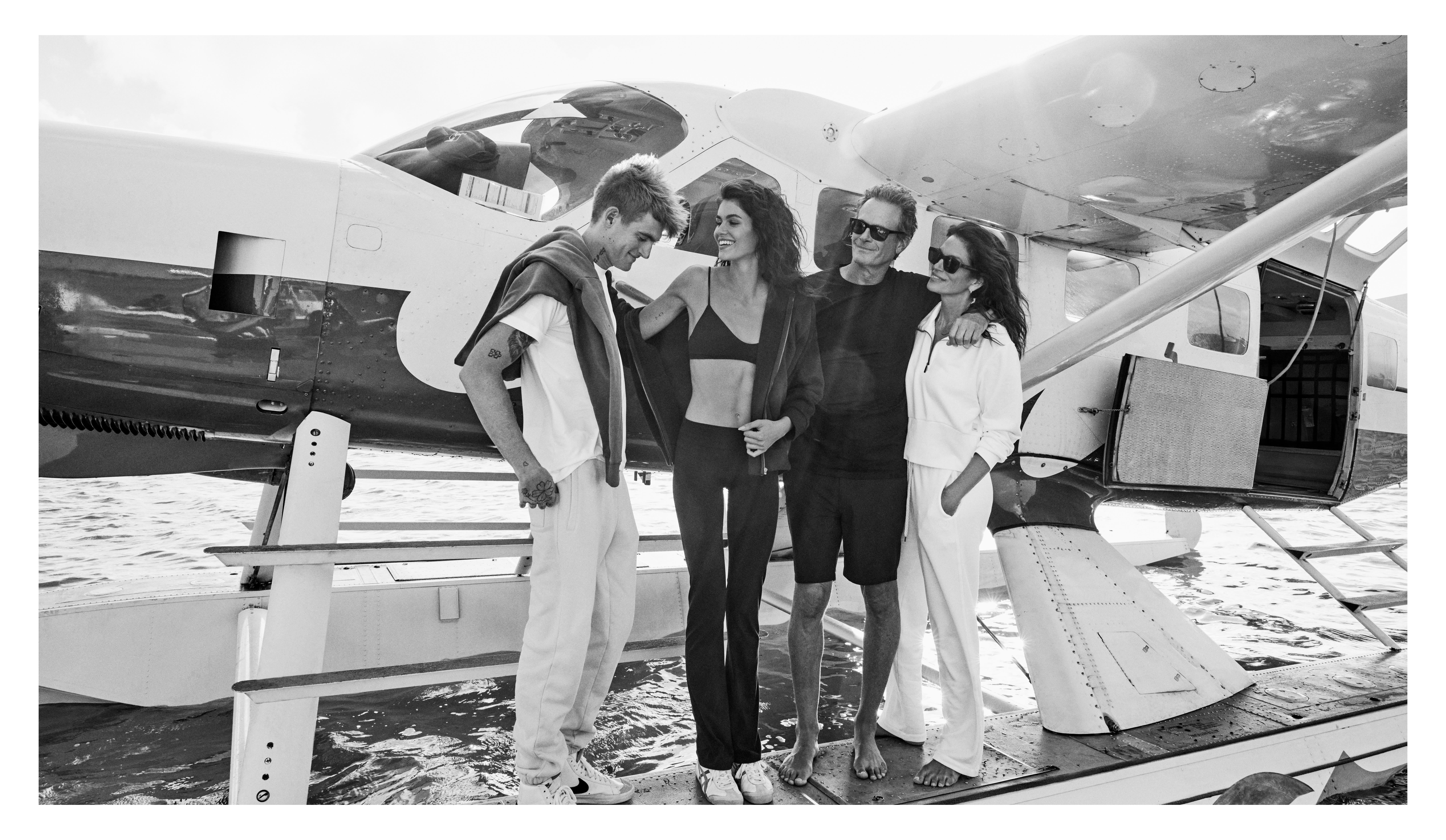 Presley Gerber, Kaia Gerber, Rande Gerber and Cindy Crawford