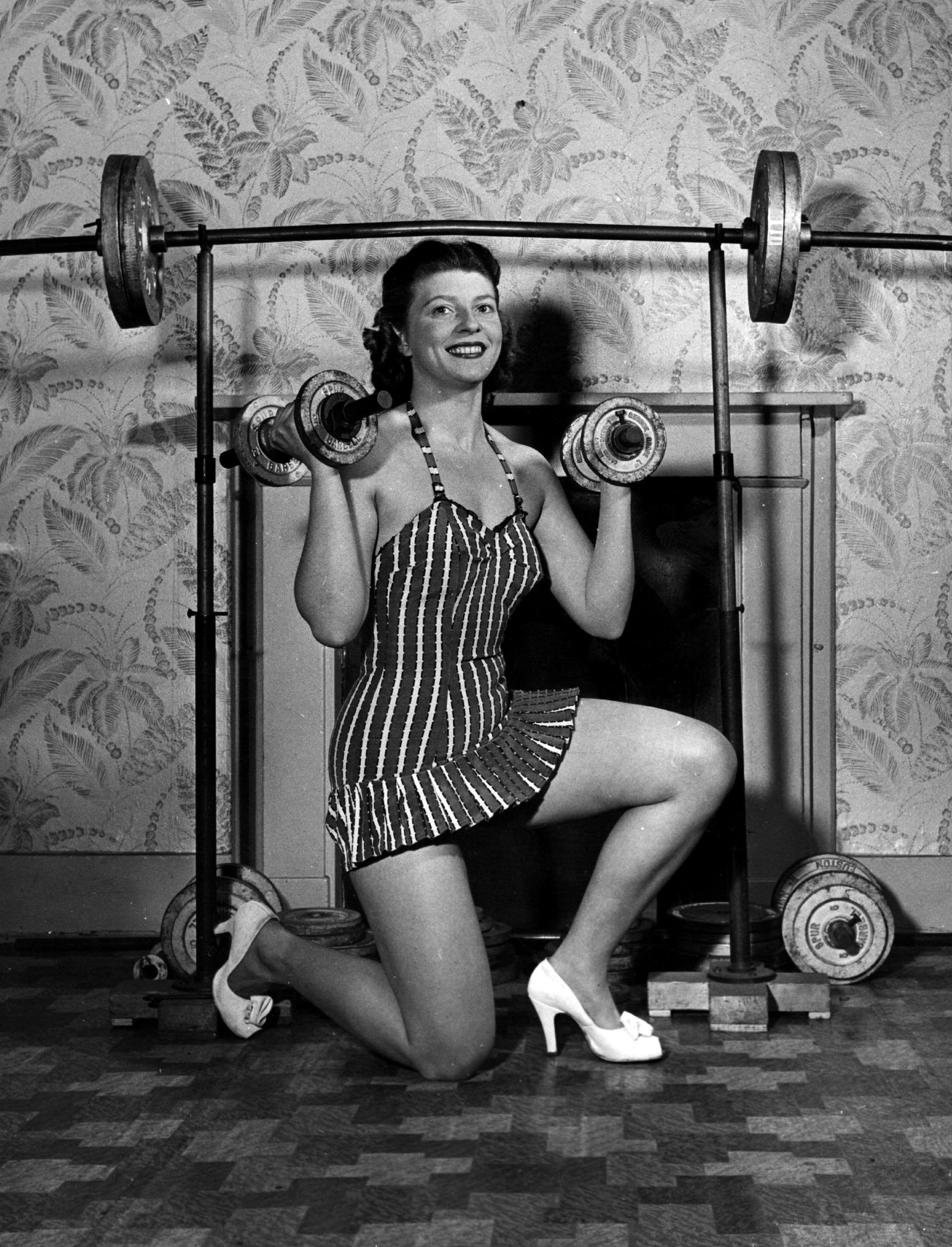 Woman lifting weights
