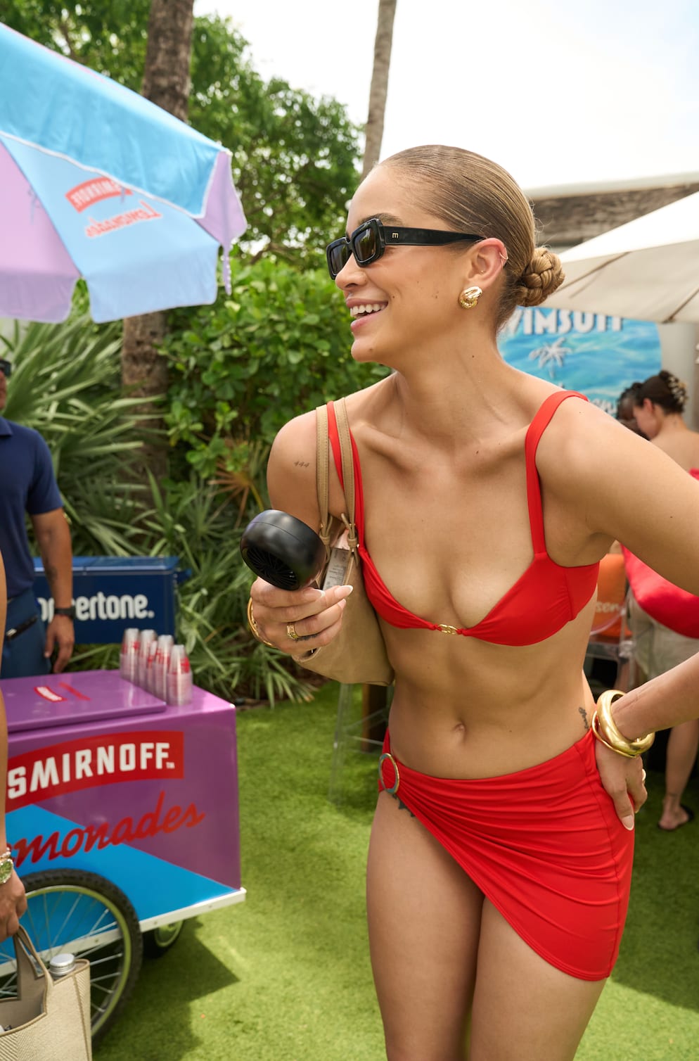 Jasmine Sanders enjoys the Apres Swimsuit Pool Party