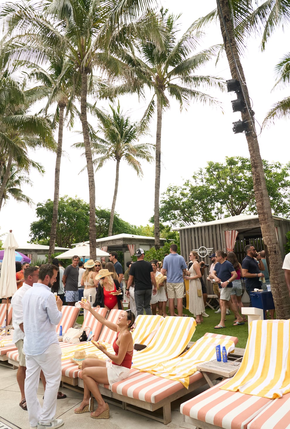 Guests enjoy the Apres Swimsuit Pool Party