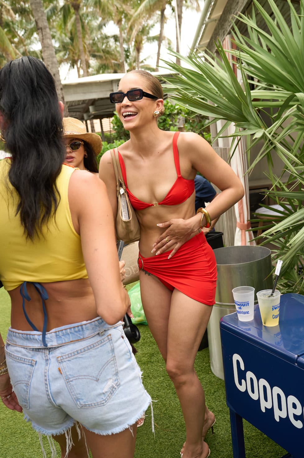 Jasmine Sanders enjoys the Apres Swimsuit Pool Party