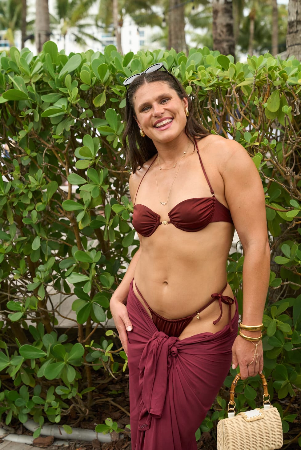Ilona Maher enjoys the Apres Swimsuit Pool Party