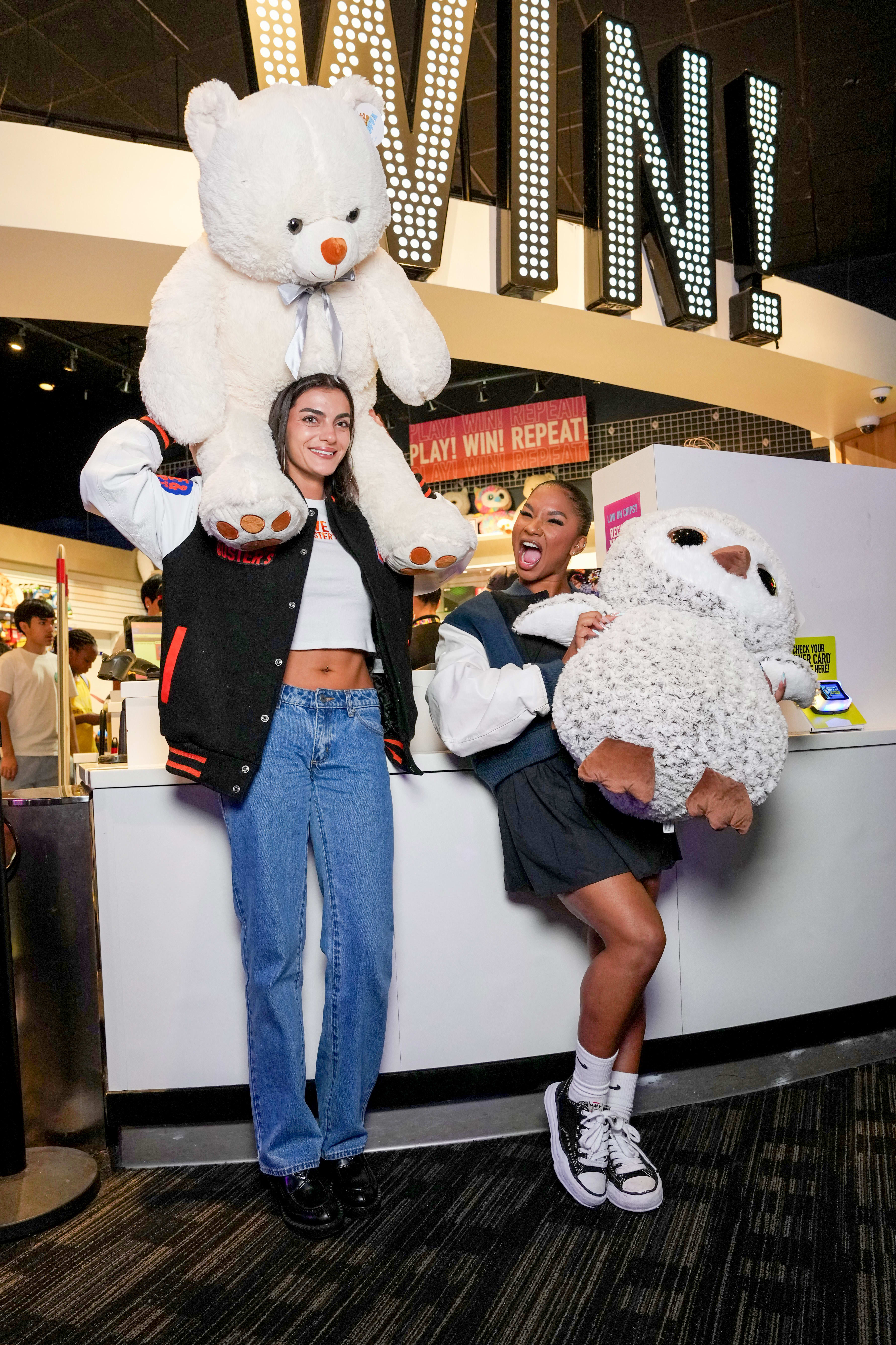 Toni Breidinger and Jordan Chiles at Dave & Buster’s
