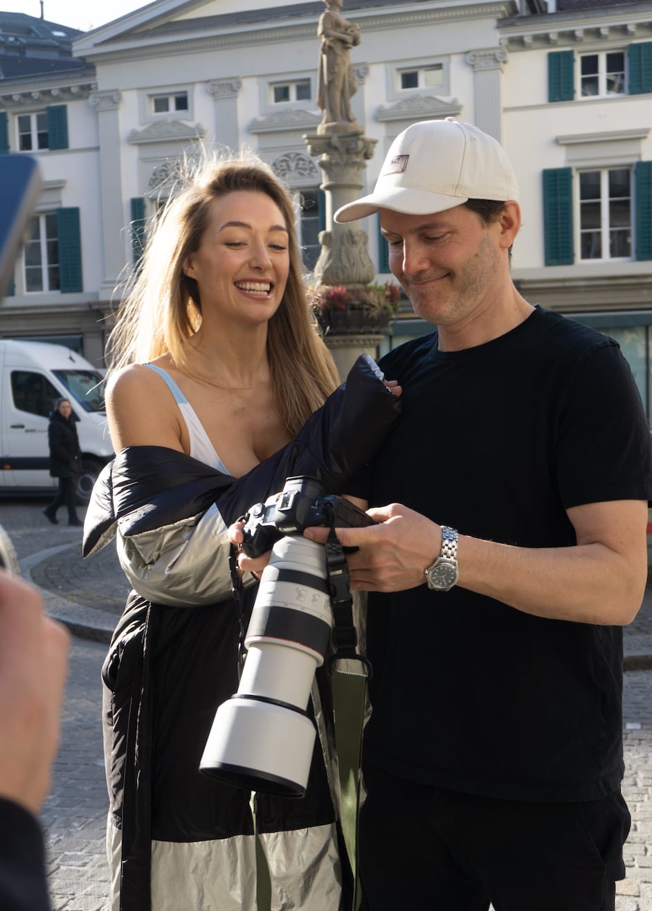 Penny Lane BTS photo in Switzerland.