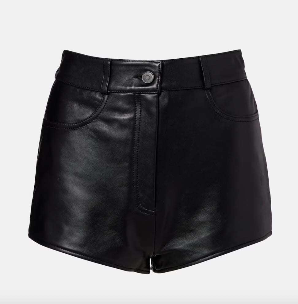 Leather shorts