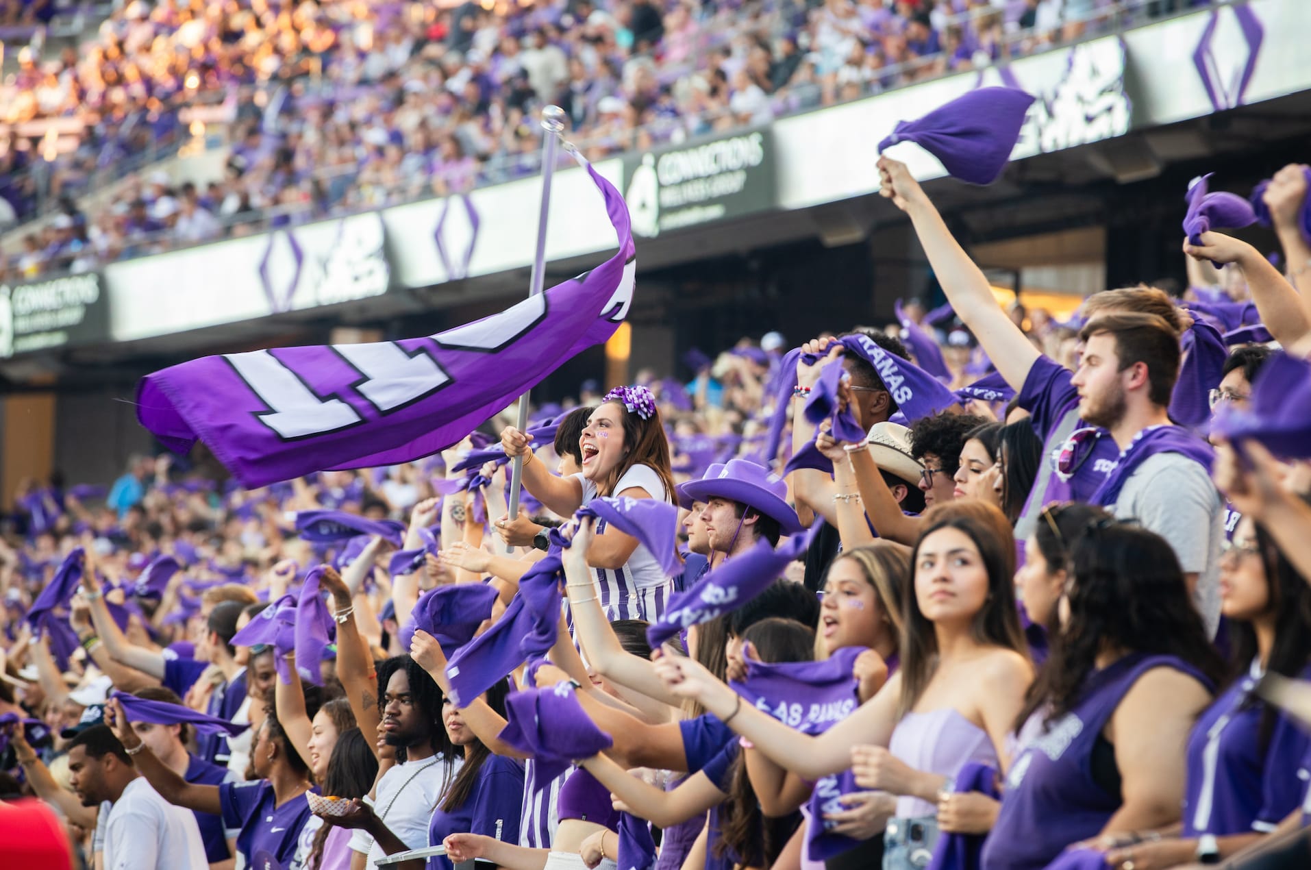 TCU fans on game day