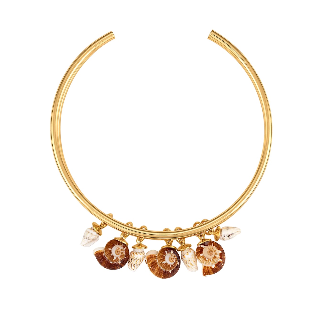Gold shell choker