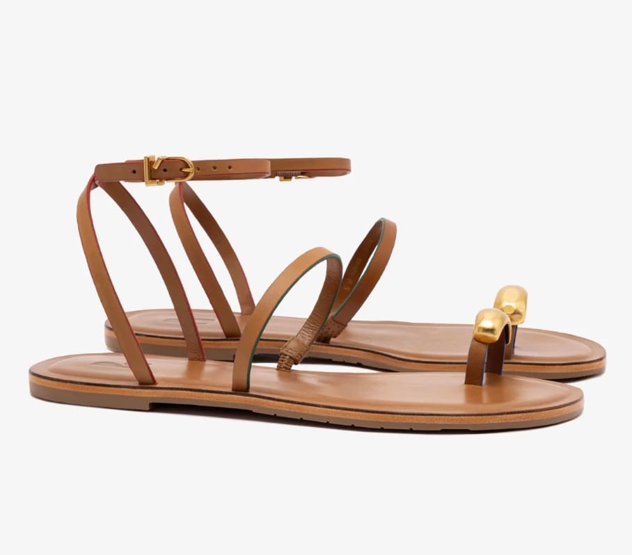 Brown leather sandal
