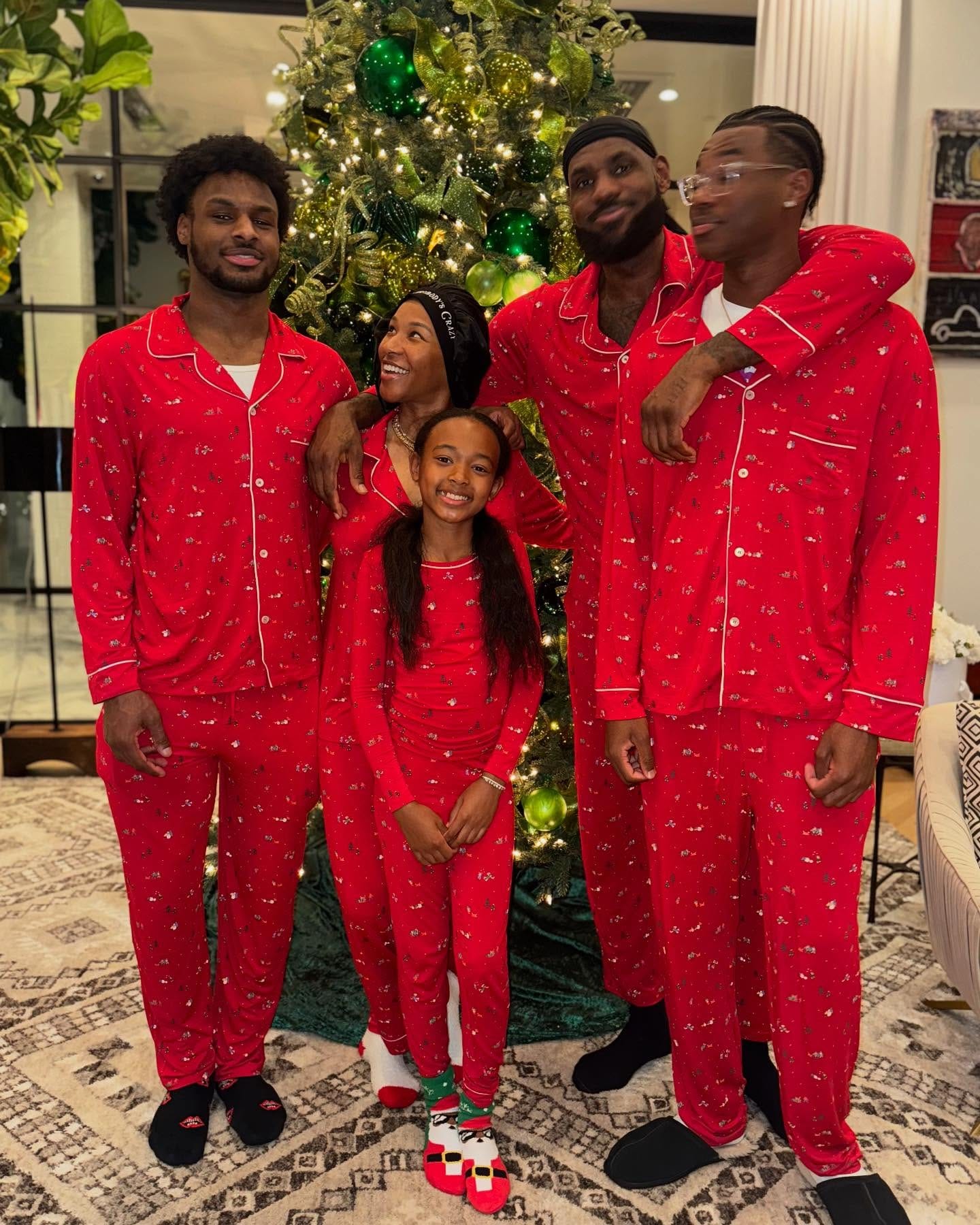 LeBron James, Savannah James, Bronny, Bryce, Zhuri