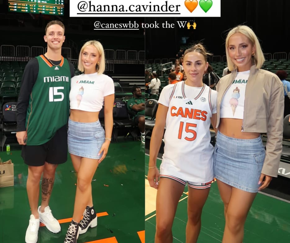 Carson Beck’s sister turns heads in Miami orange stunner for Canes’ Louisville game