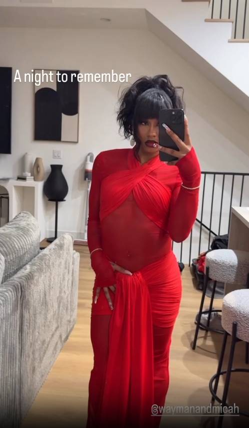 Jordan Chiles slays eye-catching see-through dress flexing toned abs