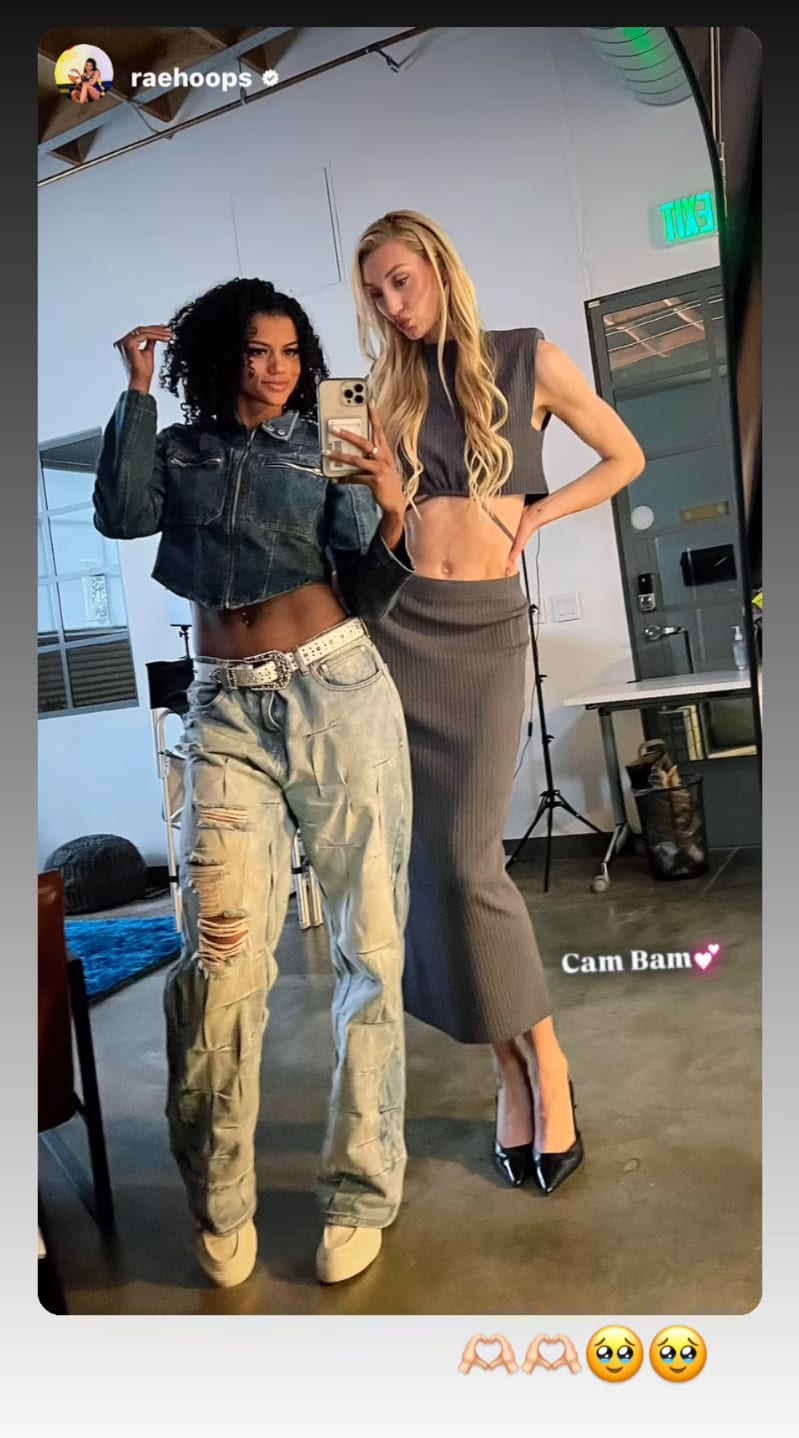 WNBA star Rae Burrell swoons over teammate Cameron Brink’s standout fit
