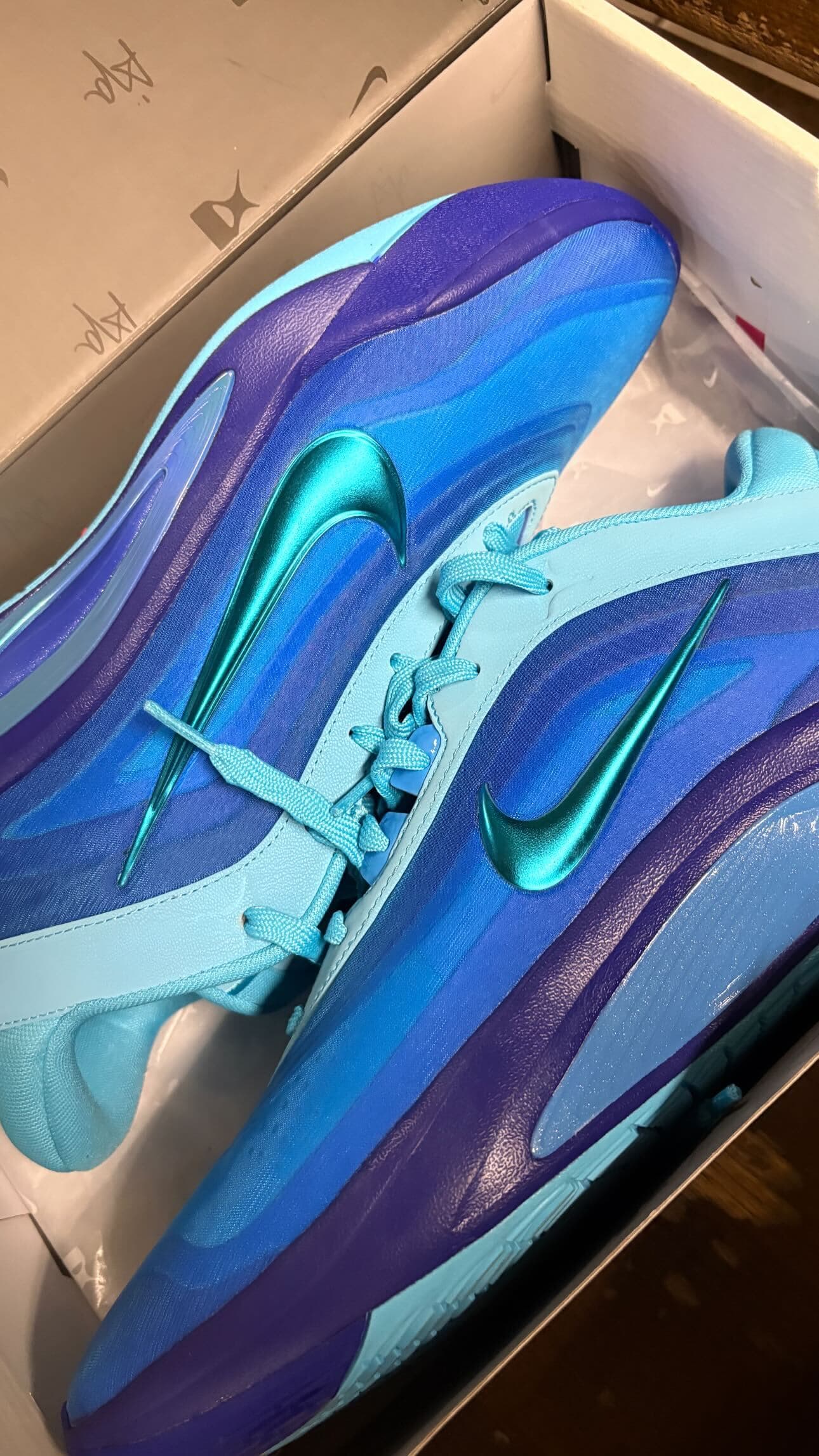 WNBA star A'ja Wilson debuts 'Beta Blue' sneakers in NYC subway photo