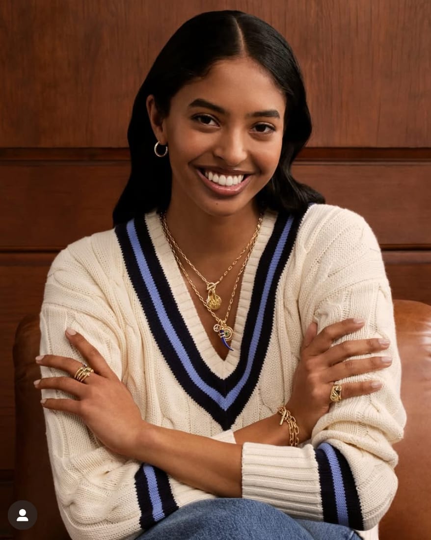 Kobe Bryant’s daughter Natalia wows in sweater top, lots of jewelry