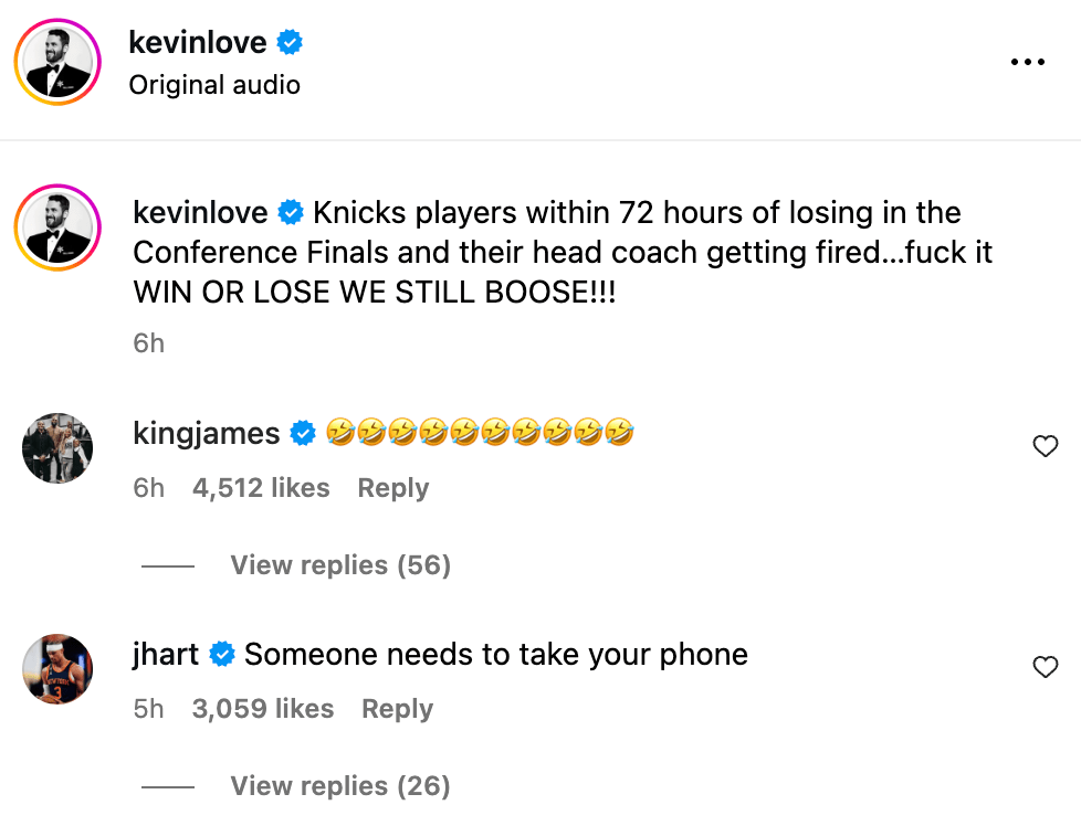 Kevin Love, LeBron James, Josh Hart