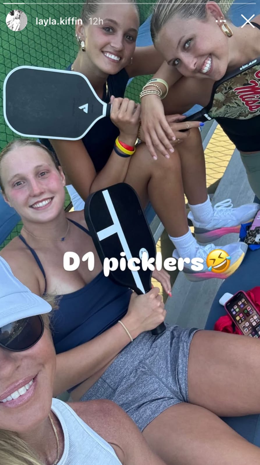 Layla Kiffin with Presley Kiffin and friends