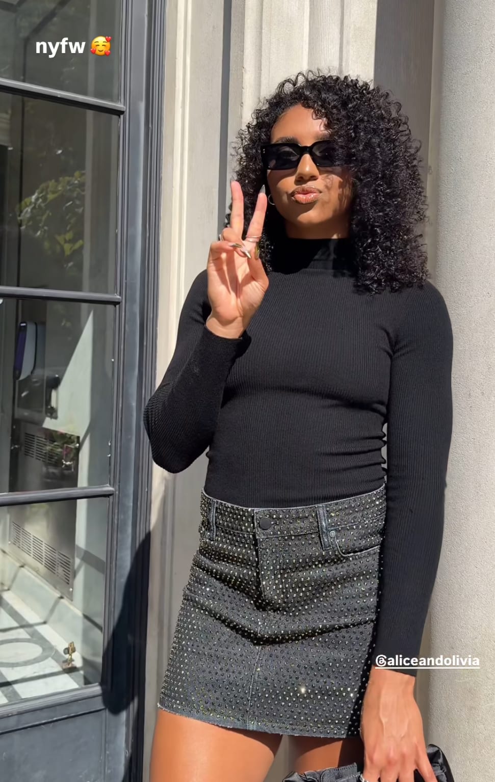 UConn star Azzi Fudd crushes sparkly miniskirt fit for NYFW